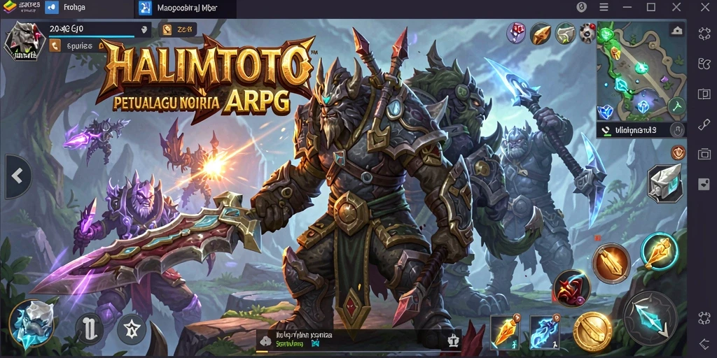 Tampilan gameplay menawan dari dunia ARPG HALIMTOTO.