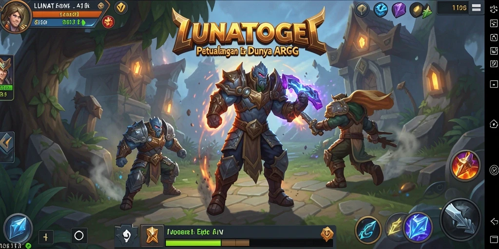 Tampilan gameplay LUNATOGEL yang menegangkan dan memukau.