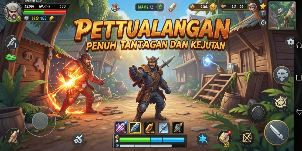 Screenshot gameplay <strong>MAMEN123</strong> menampilkan petualangan epik dan aksi seru.