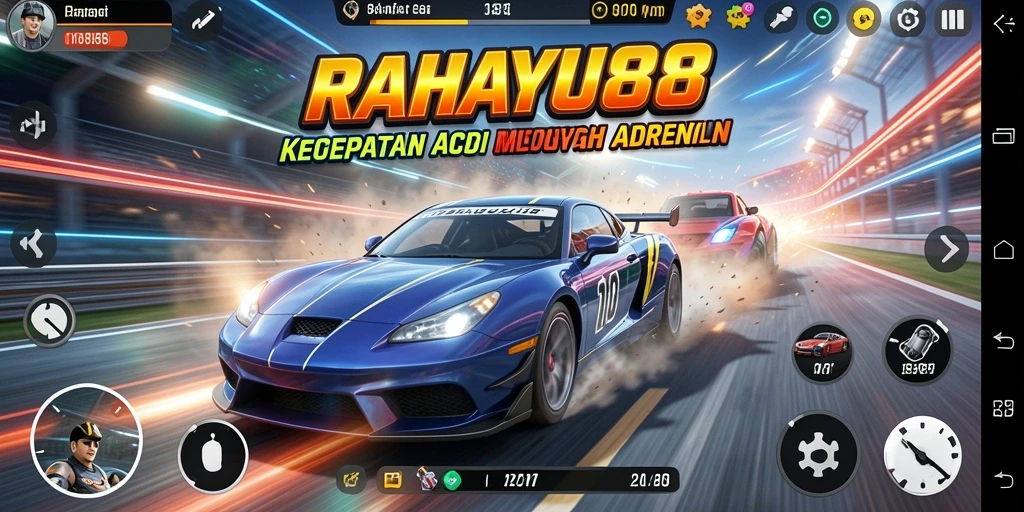 Gameplay balapan RAHAYU88 yang seru dan mendebarkan.
